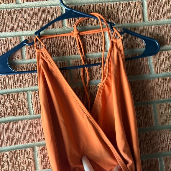 Grace Karin Orange One Piece Bathing Suit with Buckle Size Medium - Picture 3 of 7